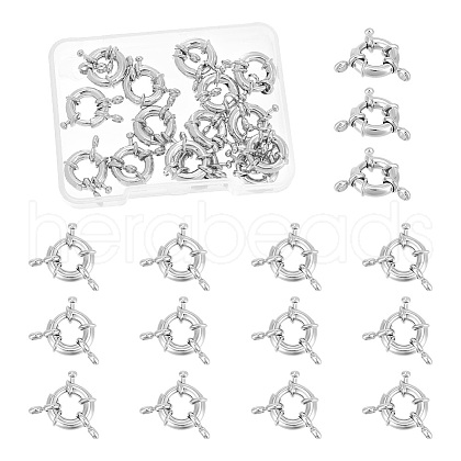 Unicraftale 15Sets Brass Spring Ring Clasps FIND-UN0015-73-1
