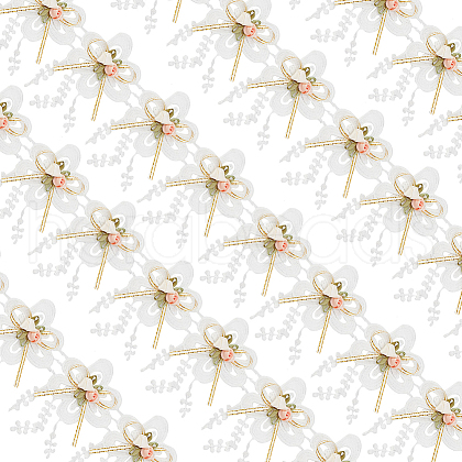 Gorgecraft 1 Yard Embroidery Flower Polyester Lace Trim OCOR-GF0002-55-1