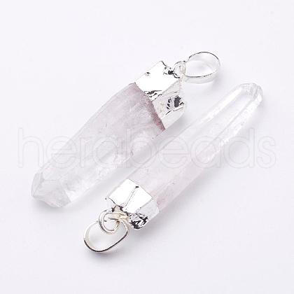 Natural Quartz Crystal Pendants G-D140-16S-1