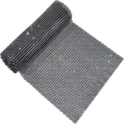 Plastic Mesh Rhinestone Trimming DIY-WH0308-118-1