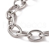 304 Stainless Steel Cable Chain Bracelet for Men Women BJEW-E031-01P-05-2