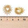 Ion Plating(IP) 304 Stainless Steel Hollow Out Heart Stud Earrings for Women EJEW-E271-02G-4