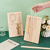  2 Styles Wood Necklace Display Stands NDIS-NB0001-08-3