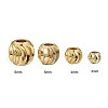 PVD Vacuum Plating Brass Corrugated Round Spacer Beads Set KK-LS0001-10C-G-3