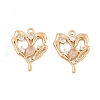 Brass Micro Pave Cubic Zirconia Pendants KK-L223-019G-1