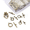 Tibetan Style Toggle Clasps TIBE-TA0001-21AB-5