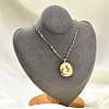 304 Stainless Steel Constellation Pendant Necklaces NJEW-K392-01G-03-1