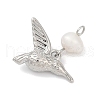 Natural Cultured Freshwater Pearl & Brass Pendants KK-U062-03P-2
