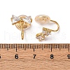 Brass Micro Pave Cubic Zirconia Ear Cuff Findings KK-F898-18G-3