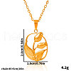 Stainless Steel Flower Pendant Necklaces for Women GW0686-2-3