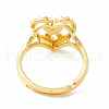 Real 18K Gold Plated Brass Alphabet Adjustable Rings RJEW-M139-18S-3