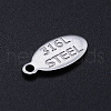 Non-Tarnish 201 Stainless Steel Charms STAS-S105-T804-2