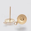 Ion Plating(IP) 304 Stainless Steel Stud Earring Findings STAS-K184-04-01G-2