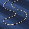 Long-Lasting Plated Brass Snake Chain Necklaces X-NJEW-K112-04G-NF-1