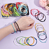 120Pcs 15 Styles Waxed Polyester Cord Bracelet Makings AJEW-UN00014-4