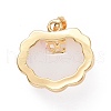 Brass Glass Pendants KK-Z018-03G-2
