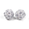 Handmade Luminous Polymer Clay Rhinestone Beads CLAY-H003-07E-2