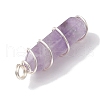 Natural Mixed Stone Double Terminal Pointed Pendants PALLOY-JF02673-5