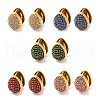PVD Vacuum Plating 304 Stainless Steel Rhinestone Hoop Earrings for Women EJEW-Z076-05G-1
