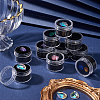 Round Jewelry Clear Plastic Loose Diamond Storage Box CON-WH20003-01B-01-4