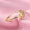 Adjustable Brass Micro Pave Clear Cubic Zirconia Cuff Rings ZIRC-Z002-09G-3