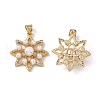 Brass Micro Pave Cubic Zirconia Pendants KK-B061-11G-1