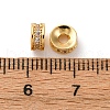 Brass Micro Pave Cubic Zirconia Beads KK-F898-09G-3