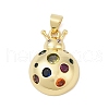 Brass Micro Pave Cubic Zirconia Pendants KK-A241-03G-1