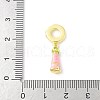 Brass Enamel Virgin European Dangle Charms KK-Z101-03G-01-3