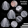 3Pcs 3 Styles Polyester Mesh Bridal Veils AJEW-FG0004-21-4