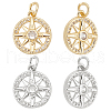 Beebeecraft 10Pcs 2 Colors Brass Pendants KK-BBC0016-17-1