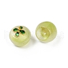 Transparent Glass Apple Pendants DGLA-E004-16B-2
