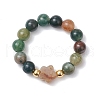 Natural Indian Agate Finger Rings RJEW-JR00894-4