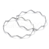 Non-Tarnish 304 Stainless Steel Wave Finger Rings RJEW-G298-01P-2