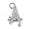 Brass Micro Pave Cubic Zirconia Charms ZIRC-F131-14P-1