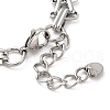 Non-Tarnish 304 Stainless Steel Triangle Link Chain Bracelets for Women BJEW-G712-10P-3