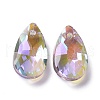 Faceted Teardrop Glass Pendants GLAA-O008-A16-2