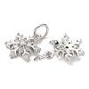 Brass Micro Pave Cubic Zirconia Pendants with Jumping Ring KK-A254-24P-2