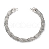 14mm Twist Iron Chain Necklaces NJEW-G163-02P-4