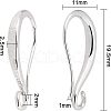 Brass Earring Hooks KK-FH0001-24-2
