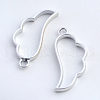 Rack Plating Alloy Wing Open Back Bezel Pendants PALLOY-S047-27B-FF-1