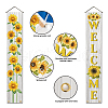 Polyester Hanging Sign for Home Office Front Door Porch Decorations HJEW-WH0023-007-3