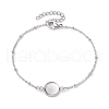 Tarnish Resistant 304 Stainless Steel Satellite Chain Bracelet Makings BJEW-JB10587-01-1