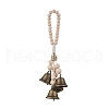 Iron Bell & Tibetan Style Alloy Pendant Decorations HJEW-JM003371-01-2