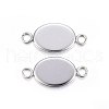 Tarnish Resistant 304 Stainless Steel Cabochon Connector Settings STAS-P210-12P-2