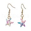 304 Stainless Steel Starfish Dangle Earrings EJEW-JE06444-5