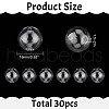 GOMAKERER 30Pcs Handmade Two Holes Blown Glass Globe Beads GLAA-GO0001-12B-2