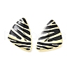 Alloy Enamel Stud Earrings EJEW-V010-01G-01-2