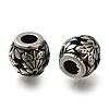 304 Stainless Steel European Beads STAS-D191-05P-AS-1
