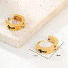 Minimalist Hip-hop Style Cross Stainless Steel Hoop Earrings YA3069-6